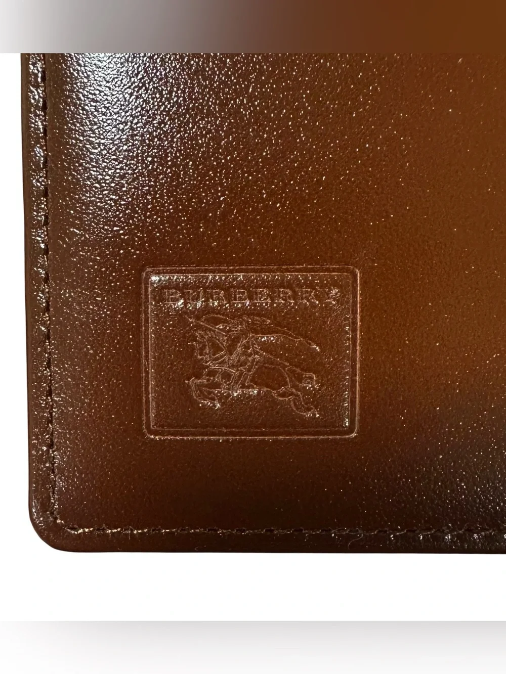 Burberry Brown Leather & Nova Check Men’s Bifold Wallet with Box